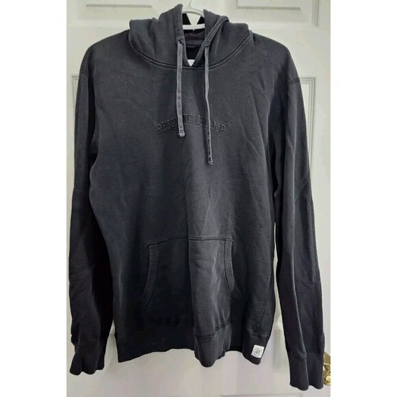 Reigning Champ Womens Black Hoodie Embroidered Spell Out Black Large - Picture 1 of 7